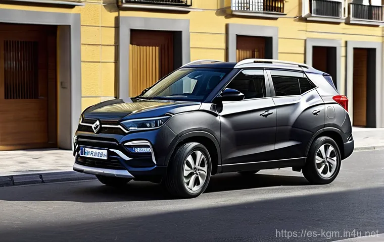 쌍용 코란도 EV 배터리 성능 - **Prompt: Charging the Korando e-Motion: Public and Home Scenarios in Spain**
    "An inspiring scen...